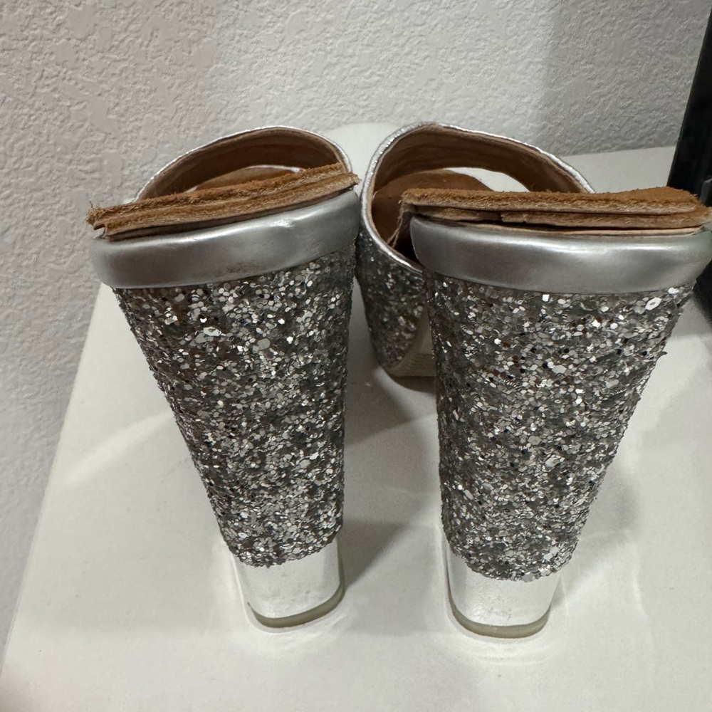 Silver Glitter Women's Shoes